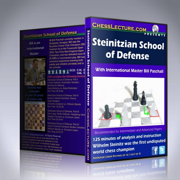 Steinitzian School of Defense – IM Bill Paschall - Online Chess Courses &  Videos in TheChessWorld Store